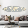 HomeRoots Gray Around the World Wood Surfboard Wall Art 18 x 1 x 76 in.