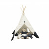 HomeRoots White & Blue Fabric Tent - 51.2 x 55.11 x 72.85 in.