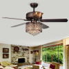 Warehouse of Tiffany CFL-8316REMO-RB 52 in. Pshita Indoor Remote Controlled Ceiling Fan with Light Kit Bronze