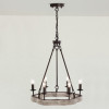 Warehouse of Tiffany PD016-6IR 19.6 in. Callie 6-Light Indoor Chandelier with Light Kit Rustic Iron