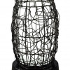 Patio Living Concepts PatioGlo LED Table Lamp Bright White Walnut Random Weave Resin Wicker 68800
