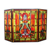Chloe 44 in. Lighting Tiffany Stained Glass Folding Victorian Fireplace Screen - 3 Piece
