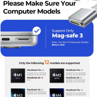 Jar Sys A4-UCAP-MS2 MACBOOK EMULATOR CHARGING CABLES - 4-PACK OF USB-C TO 0.625IN 5-PIN MAGNETIC MAG