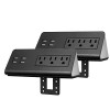 Jar Sys CC-LNPDU-10SET SET OF 2 INDUSTRIAL POWER STRIPS WITH MOUNTING BRACKETS, BLACK, 10 OUTLETS TYPE