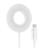 Alogic MSPCPWH ALOGIC MAGSPEED UNIVERSAL MAGNETIC WIRELESS CHARGER - WHITE 1