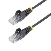 Startech N6PAT4BKS SLIM CAT6 CABLE BLACK LSZH SLIM SNAGLESS RJ45 UTP PATCH CABLE