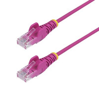 Startech N6PAT4PKS SLIM CAT6 CABLE PINK LSZH SLIM SNAGLESS RJ45 UTP PATCH CABLE