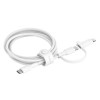 Belkin CAC003FQ1.5MWH BRAIDED PCR 2-IN-1 USB-C TO LTG CABLE, 60W 1.5M, WHITE