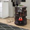 Colutea Revolving Shoe Rack - Beech Chocolate 31 x 23 x 23 in.