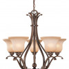 Vaxcel International CH35405RBZB 5 Light Monrovia Chandelier Royal Bronze