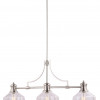 Vaxcel International Beloit 3 Light Linear Chandelier in Satin Nickel