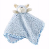 Stephan Baby 18 x 18 in. Cuddle Bud-Lamb-Satin Trimmed Blankie - BluePack of 4