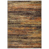 HomeRoots Home Decor 8 x 10 ft. Abstract Area Rug, Gold & Slate