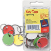 Avery-Dennison 1.25 in. dia. Card Stock Metal Rim Key Tags Assorted Color - 50 Per Pack