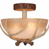 Vaxcel International Lodge 16 in. Semi-Flush Mount - Noachian Stone