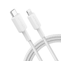 ANKER A81B6H21-1 6FT BRAIDED CABLE WHITE USB-C TO LIGHTNING