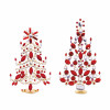 Jeweled Metal Christmas Tree (Set of 2)