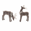 Velvet Holiday Deer Figurine (Set of 2)