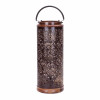 Punched Metal Lantern with Natural Wood Accents 19