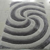 3d804-silver-5x7 5 x 7 in. 3 Dimension Hand Carved Shag Rug Pink