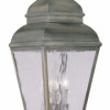 Livex 3 Light Outdoor Post Head in Vintage Pewter