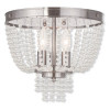 Livex Valentina 3 Light Flush Mount In Brushed Nickel