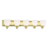 Livex Springfield 5 Light Vanity Light In Polished Brass