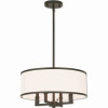 Livex Four Light Pendant Chandelier Bronze
