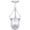 Livex 3 Light Pendant in Brushed Nickel