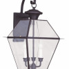 Livex 3 Light Outdoor Wall Lantern in Bronze