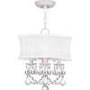 Livex 3 Light Pendant-Ceiling Mount in White