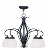 Livex 5 Light Chandelier in Black