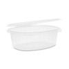 Pactiv PCT 48 oz EarthChoice PET Hinged Lid Deli Containers Clear