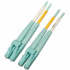 EATON TRIPP LITE SERIES CONNECTIVIT N820-04M-OM4 10GB/40GB/100GB DUPLEX MMF 50 OM4 LSZH FIBER CABLE LC/LC AQUA 4M