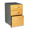 Bush Series C 3-Drawer Mobile Pedestal File- 28-1/8 High- Graphite GY/Medium Cherry
