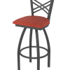 Holland Bar Stool 36 in. 820 Catalina Swivel Bar Stool Pewter - Graph Poppy Seat