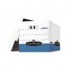 Bankers Box Data-Pak Storage Box- 12-3/4 x 16 x 12-1/2- White/Blue- 12/Ctn