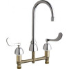 Chicago Faucets Plate Kitchen Sink Faucet Polished Chrome