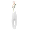 29.5 x 10 x 8 in. Modern Metal Large Floor Vase White