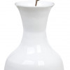 37 x 14 in. Dia. Modern Bamboo Floor Vase White
