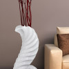 14.5 x 8 x 31.5 in. Large Horn Floor Vase White