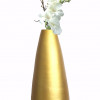 Spun Bamboo Modern Tall Floor Vase Gold Metallic