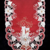 H8963-R1 Poinsettia & Candles Square Table-Topper, 36 x 36 in.