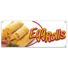 48 in. Egg Rolls Banner with Concession Stand Food Truck Single Sided