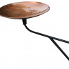17 in. Solid Copper Bird Bath with Premium Deck Mount