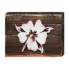 Hibiscus Flower Art on Board Wall Decor