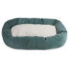 MajesticPet 40 in. Villa Sherpa Donut Pet Bed Azure