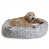 Majestic Pet 40 in. Charlie Gray Sherpa Bagel Bed