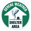 16 x 16 in. Non-Slip Circle Vinyl Floor Decal - Severe Weather