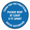 GN1 17 in. Slip-Gard Social Distance Floor Signs - Blue